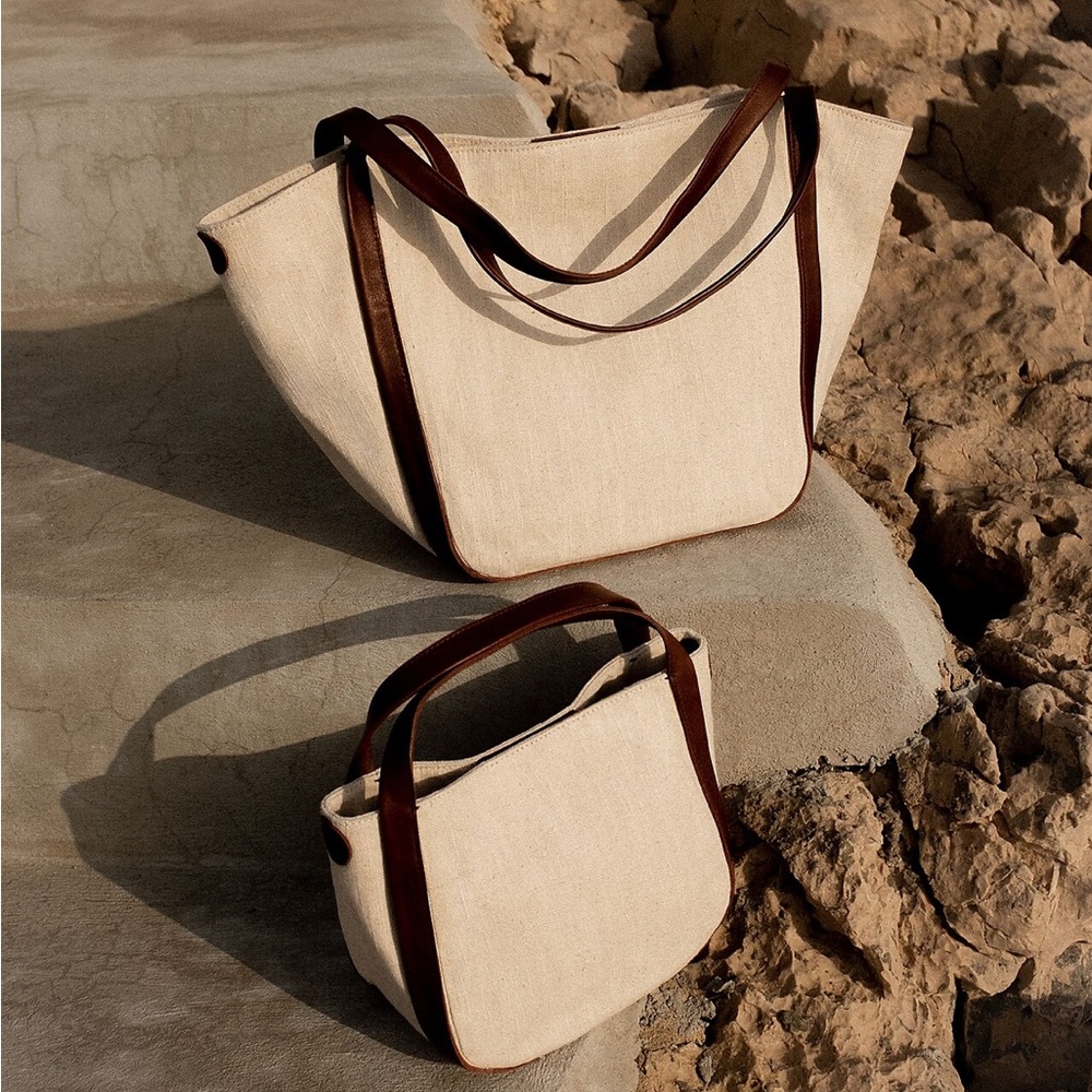 Madewell The Sydney Crossbody Bag: Cotton-Linen Edition Canvas Quiet Luxury Boho